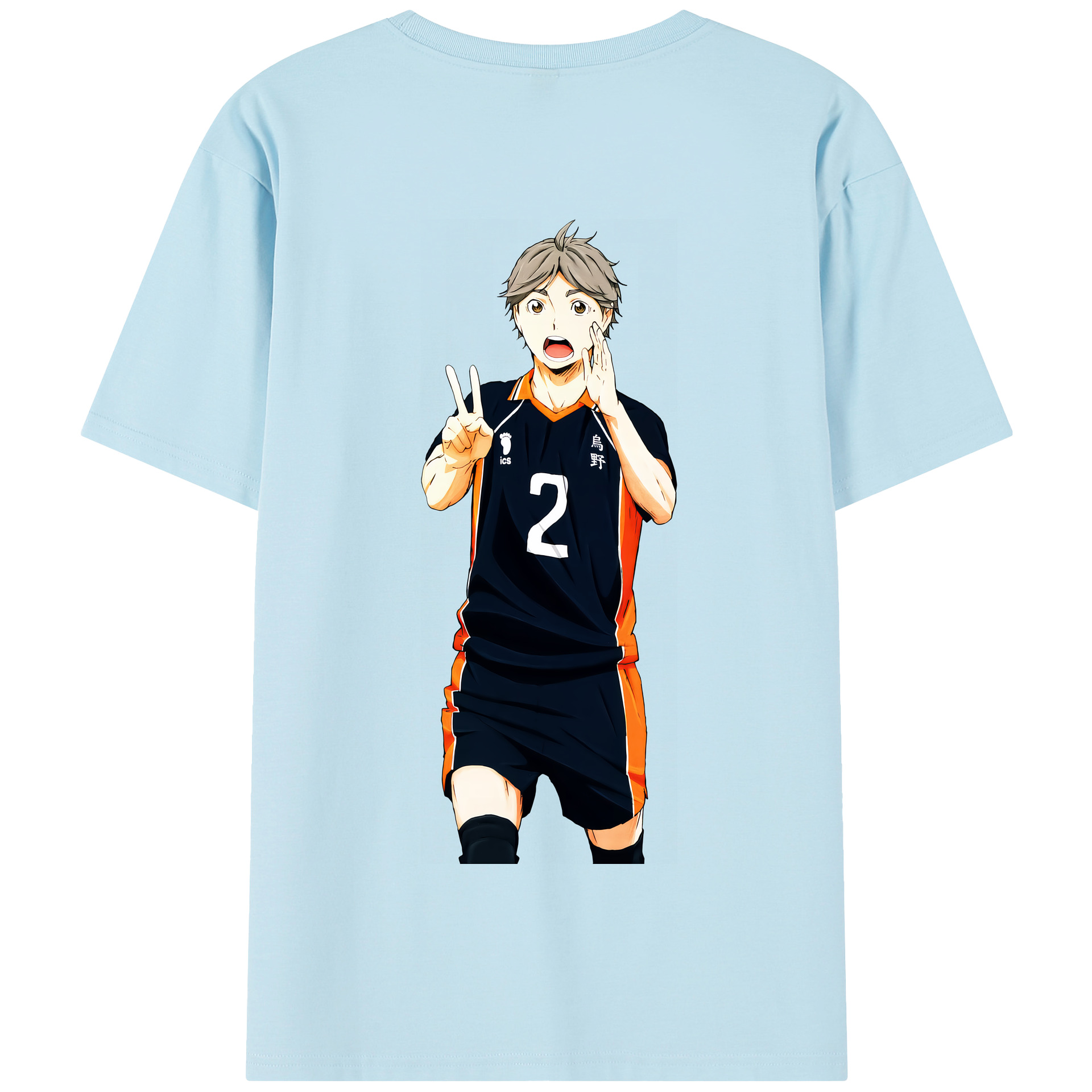 （画像用） ハイキュー!! Haikyu!! 綿100％半袖Tシャツ（背面プリント）